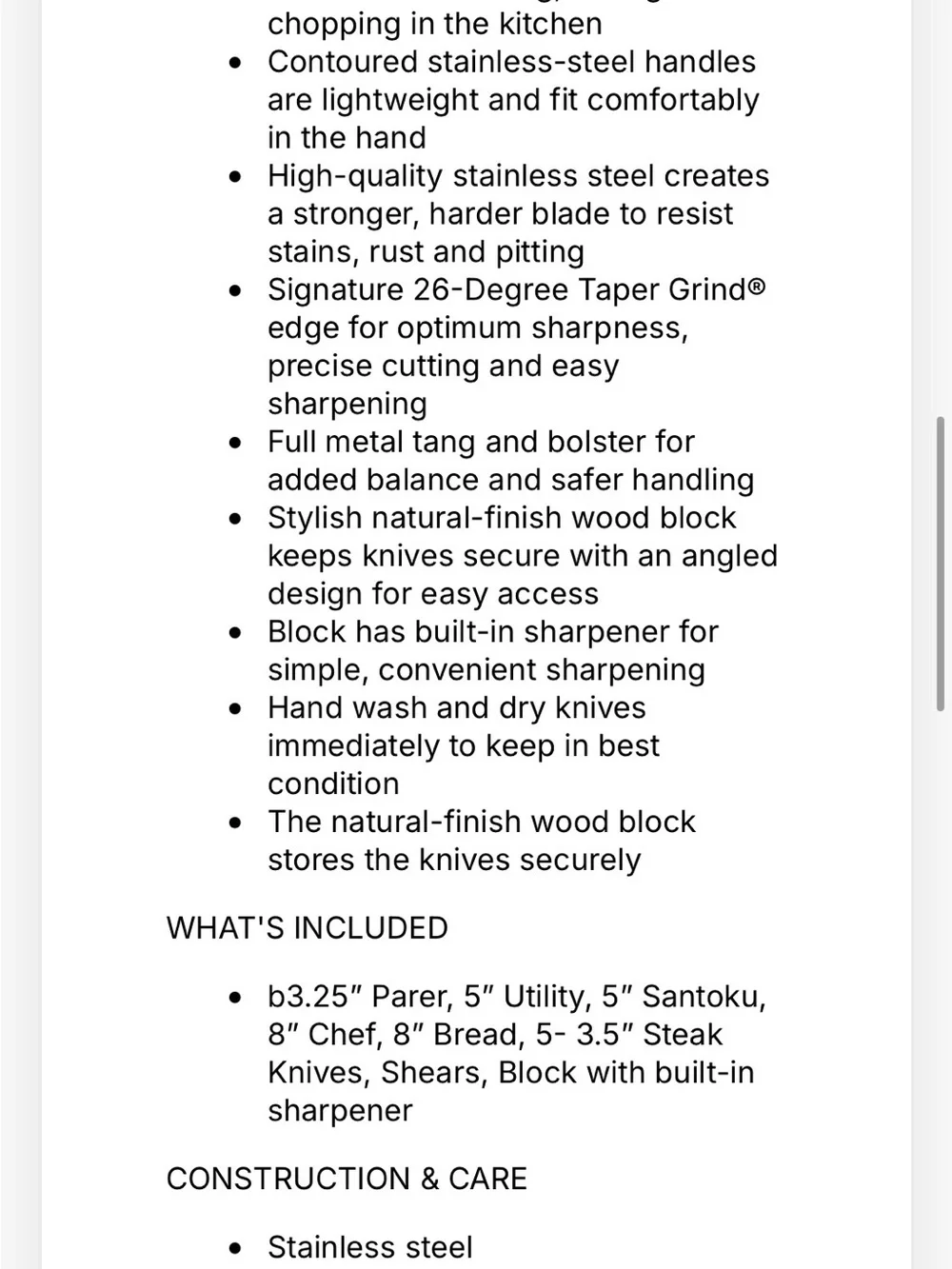 Chicago Cutlery 12-Piece Stainless Steel Knife Block Set - Silver & Natural Wood